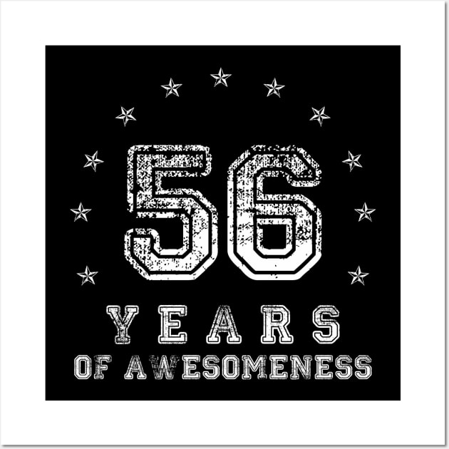 Vintage 56 years of awesomeness Wall Art by opippi